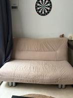 Beige Zetel - 2zit, Ophalen, Gebruikt, 150 tot 200 cm, Tweepersoons