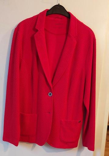 Veste Rouge - Tissu gaufré - BIANCA - T46, Taille 46/48 (XL) ou plus grande, Enlèvement ou Envoi, BIANCA, Neuf