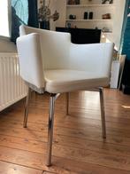 6 wit lederen vintage draaistoelen, Huis en Inrichting, Stoelen, Ophalen, Wit