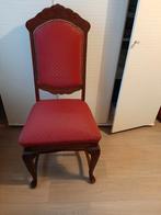 Stoel met rood leder., Huis en Inrichting, Stoelen, Ophalen, Rood