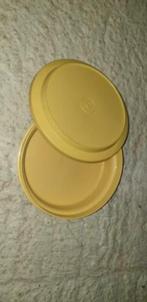 Tupperware bord met deksel, Ophalen of Verzenden, Gebruikt, Geel, Schaal