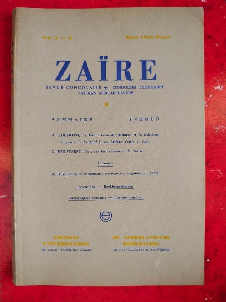 Revue Zaïre Congo religieuze politiek Koning Leopold II, Boeken, Geschiedenis | Nationaal, Gelezen, 20e eeuw of later, Ophalen of Verzenden