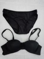 Dim zwart setje push-up BH 80B (strapless antislip) + slip, Kleding | Dames, Ondergoed en Lingerie, Dim, Ophalen of Verzenden