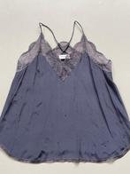 ZGAN antraciet zijden top met strass Zadig & Voltaire Deluxe, Zadig & Voltaire, Verzenden, Zo goed als nieuw, Zonder mouw