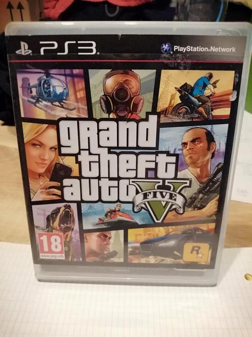 Gta 5, Consoles de jeu & Jeux vidéo, Jeux | Sony PlayStation 3, Comme neuf, Aventure et Action, 1 joueur, À partir de 18 ans, Online