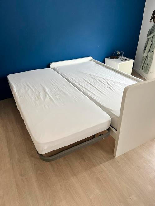 1 persoonsbed met schuifbed met matrassen, Huis en Inrichting, Slaapkamer | Bedden, Gebruikt, Ophalen