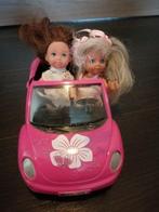roze cabriolet met 2 popjes, Ophalen of Verzenden, Zo goed als nieuw, Barbie