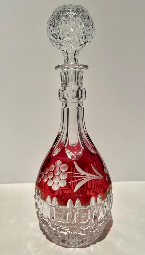 Carafe en cristal antique avec bouchon., Antiquités & Art, Antiquités | Verre & Cristal, Enlèvement ou Envoi