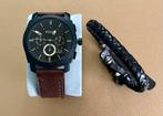3 FOSSIL horloges met band, Ophalen, Zo goed als nieuw, Polshorloge