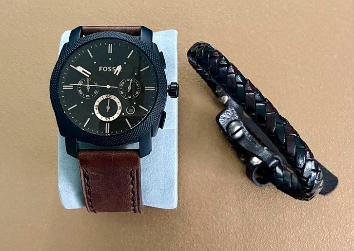 3 FOSSIL horloges met band, Handtassen en Accessoires, Horloges | Heren, Zo goed als nieuw, Polshorloge, Ophalen