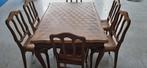Tafel + 6 stoelen (vintage zgst), Ophalen, Zo goed als nieuw