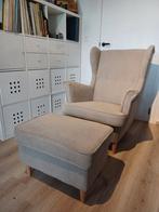 Fauteuil en voetenbank, Huis en Inrichting, Zetels | Voetbanken en poefs, Ophalen, Zo goed als nieuw