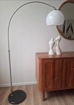 Vintage booglamp met marmer poot, Huis en Inrichting, Lampen | Vloerlampen, Ophalen, Zo goed als nieuw