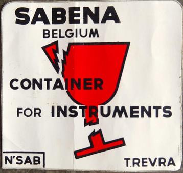 SABENA RECLAMESTICKER VINTAGE  beschikbaar voor biedingen