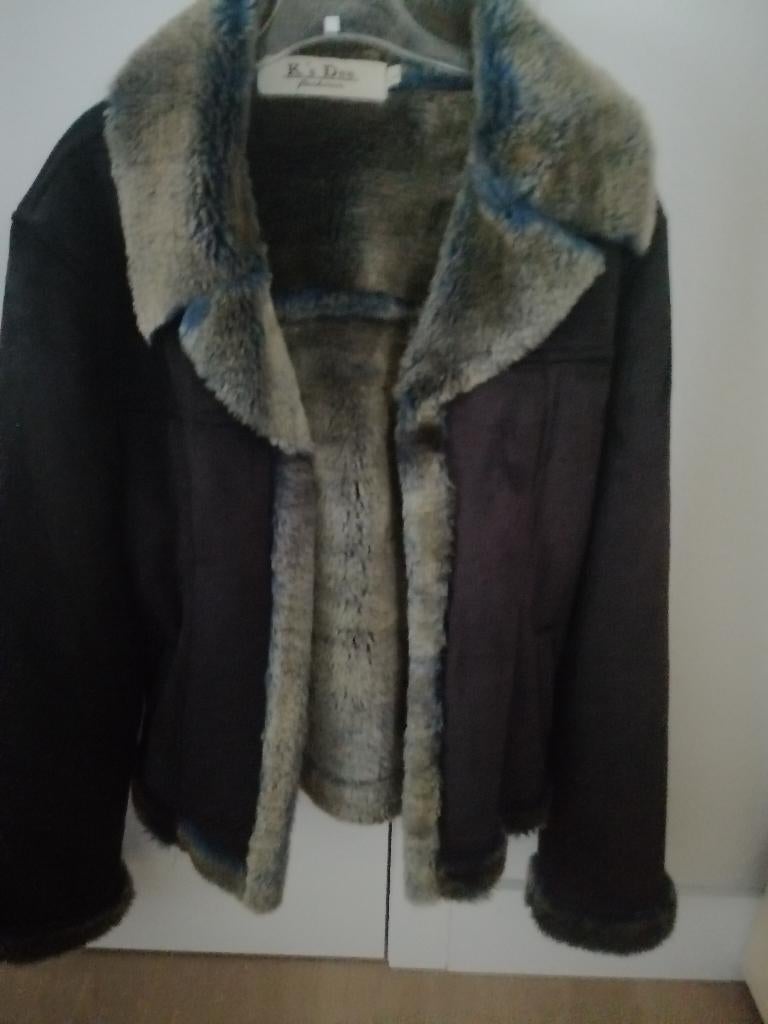 jasje vestje synthetisch daim, Ophalen of Verzenden, Zo goed als nieuw, Jasje