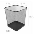 poubelle en métal | maille | 18L | noir | Nouveau, Neuf, Moins de 50 cm, -, -