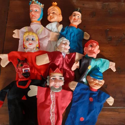 Retro handpoppen poppenkastpoppen ( f ), Kinderen en Baby's, Speelgoed | Poppen, Zo goed als nieuw, Ophalen of Verzenden