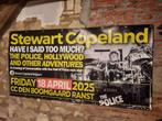 doek affiche optreden Stewart Copeland The Police, Ophalen, Zo goed als nieuw, Poster, Artwork of Schilderij
