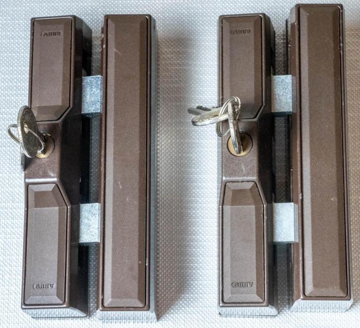 ABUS raamslot FTS88 - Kleur: bruin, Doe-het-zelf en Bouw, Hang- en Sluitwerk, Gebruikt, Slot, IJzer, Ophalen of Verzenden