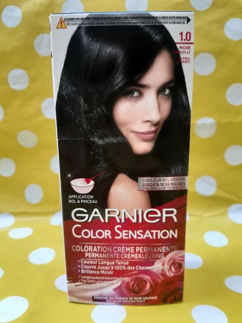 Permanente crèmekleuring Garnier Color Sensation 1.0 Noir Ab, Handtassen en Accessoires, Uiterlijk | Haarverzorging, Nieuw, Overige typen