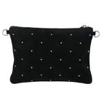 Sac à main chic noir à strass en nubuck, Verzenden, Nieuw, Zwart, Handtas