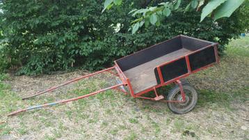 Charrette tombereau, Utilisé, Poney
