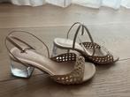 Nude sandalen met doorzichtige hak maat 38, MIMAI paris, Overige kleuren, Zo goed als nieuw, Sandalen of Muiltjes
