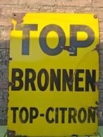 Authentiek Emaillebord Top Bronnen Citron, Verzamelen, Merken en Reclamevoorwerpen, Ophalen of Verzenden, Zo goed als nieuw, Reclamebord