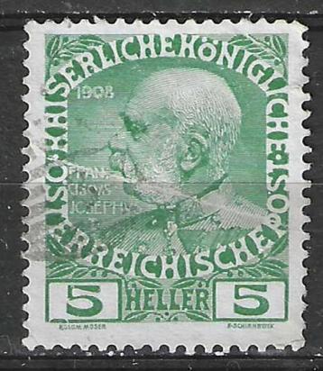 Oostenrijk 1908/1913 - Yvert 104 - 60 jaar Frans-Jozef (ST) beschikbaar voor biedingen