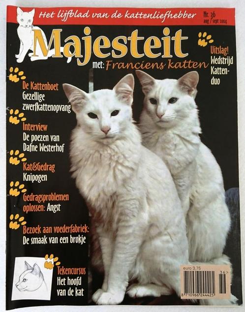 Majesteit: blad vd kattenliefhebber - Nr. 36 vn aug/sep 2004, Livres, Journaux & Revues, Utilisé, Science et Nature, Enlèvement ou Envoi