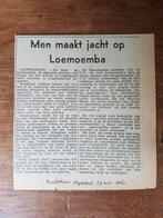 Jacht op Loemoemba in Congo (krant 1960, Knipsel(s), Verzenden