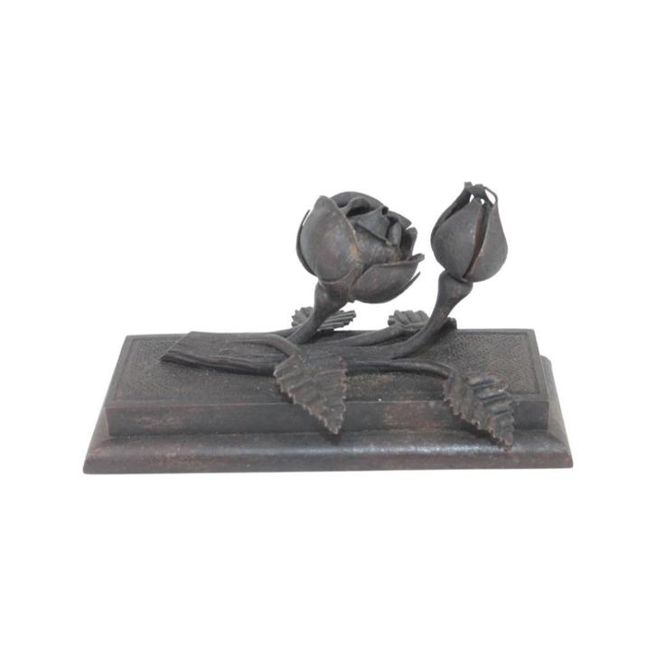 Vintage smeedijzeren presse-papier - Floral Elegance 1920, Antiek en Kunst, Curiosa en Brocante, Ophalen of Verzenden