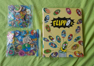 Flippo map + groot lot flippo's met extra's flippo's   beschikbaar voor biedingen