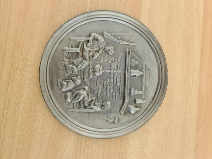 Tinnen of loden schaal, bord, Antiek en Kunst, Antiek | Wandborden en Tegels, Ophalen of Verzenden