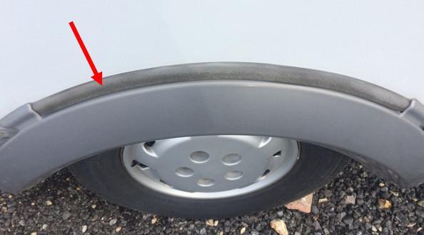 Rubber GRIJS voor Spatbordranden en Achterbumper HYMER (Per, Caravans en Kamperen, Mobilhome-accessoires