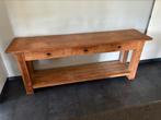teak sidetable, Huis en Inrichting, Tafels | Sidetables, Ophalen, Teakhout, 150 tot 200 cm, Landelijk