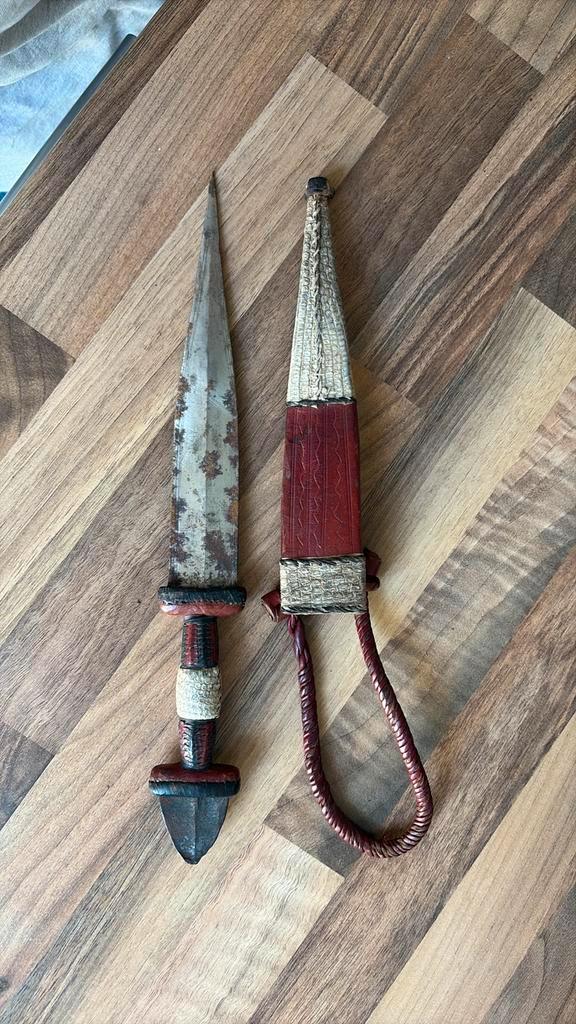 Handgemaakt mes Congo Rwanda Afrika oud, Verzamelen, Militaria | Algemeen, Mes of Dolk, Ophalen of Verzenden