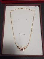 18k gouden ketting, Handtassen en Accessoires, Nieuw, Ophalen of Verzenden, Met edelsteen, Goud