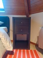 Deux étagères/tables de chevet Kallax noires 2x1 avec tiroir, Enlèvement