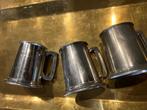 3 CAMPBELL'S PEWTER MUG TINNEN BIERPOTTEN MADE IN SHEFFIELD, Ophalen of Verzenden