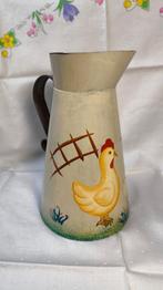 cruche/vase à fleurs en métal avec décoration de Pâques 21 x, Enlèvement ou Envoi