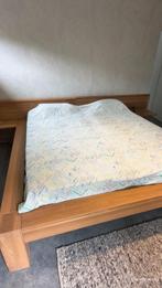 Massief eikenhouten bed, Ophalen, Gebruikt, Overige kleuren, Tweepersoons