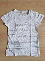 Wit shirt "Free like the sea" - Esprit - maat 146, Kinderen en Baby's, Kinderkleding | Maat 146, Meisje, Ophalen of Verzenden