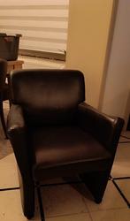 Stoelen in leder (6 stuks), Huis en Inrichting, Ophalen, Gebruikt, Zwart