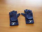Donkerblauwe dubbele vingertoploze handschoenen wanten S-M, Kleding | Dames, Mutsen, Sjaals en Handschoenen, Handschoenen, Ophalen of Verzenden