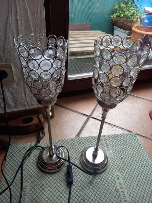 Lampe tulipe, Huis en Inrichting, Lampen | Tafellampen, Zo goed als nieuw, Metaal, Ophalen of Verzenden