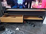 Tv-meubel van hout/metaal met duwschuiflade, Huis en Inrichting, Ophalen, Zo goed als nieuw