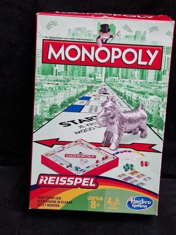 monopoly reisspel, Enlèvement, Comme neuf, Hasbro, Jeu de voyage