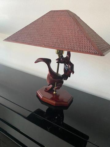 Lampe de table style japonais 2 pièces "Léonard T" teck beschikbaar voor biedingen