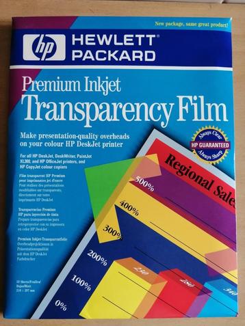 HP Premium 50 feuilles - Film transparent pour rétroprojecte beschikbaar voor biedingen